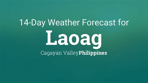 Weather Forecast City of Laoag, Ilocos Norte .
